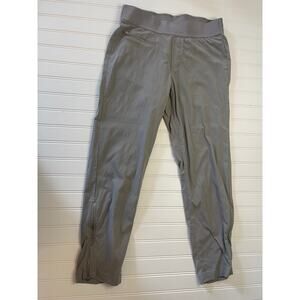 Athleta Mod Trekkie Crop Pants Gray Zipper Ankle Travel Light Size Womens 6